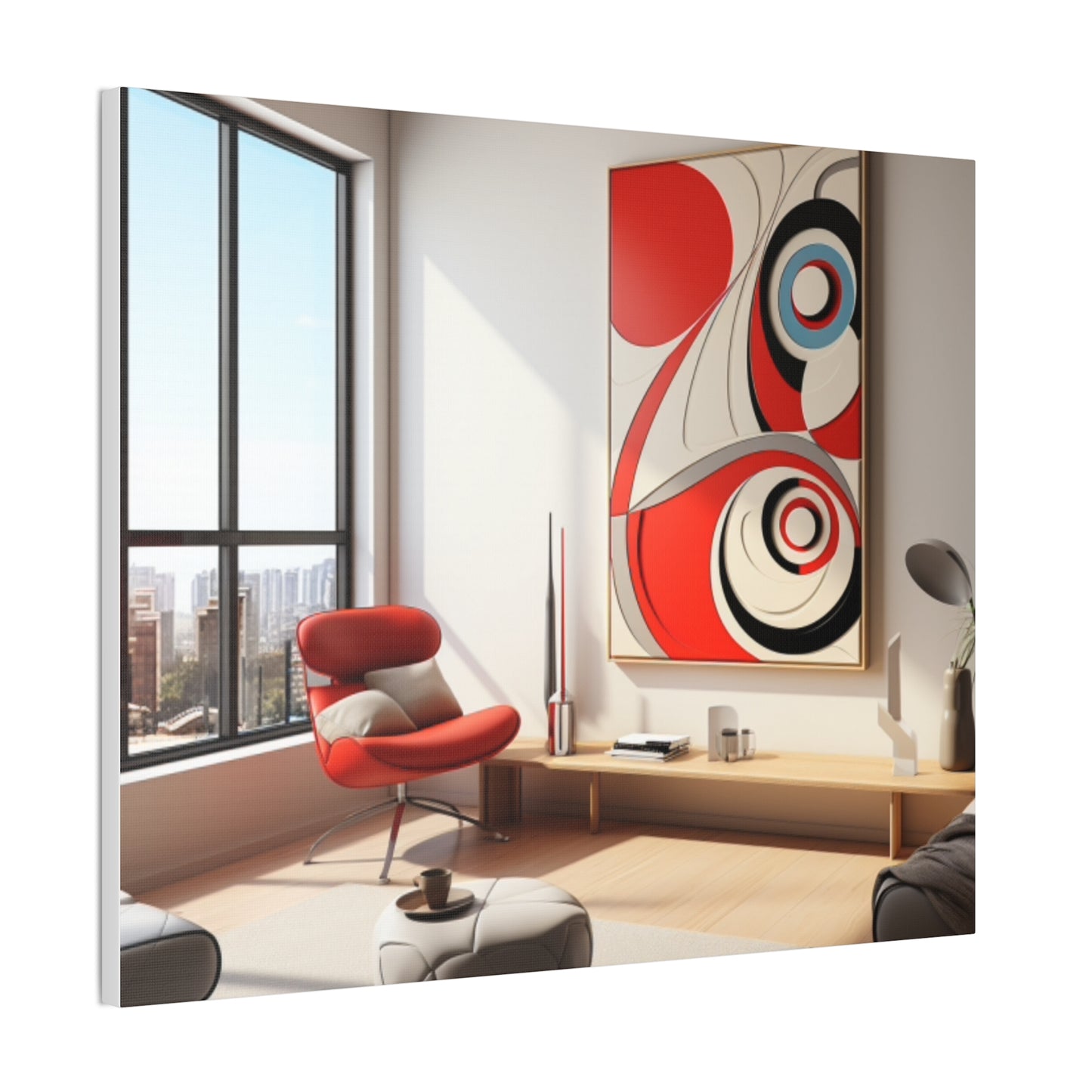 Crimson Elegance: A Symphony of Sophistication Canvas Print