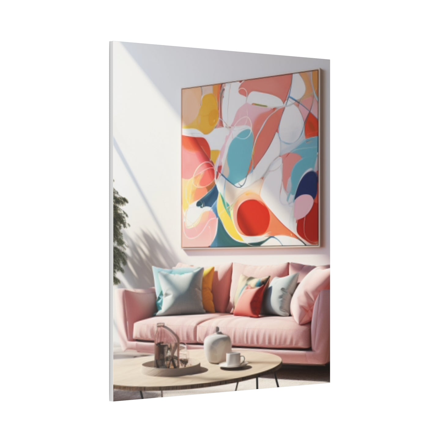 Timeless Elegance: Refined Pink Hues Canvas Print for Sophisticated Living Spaces