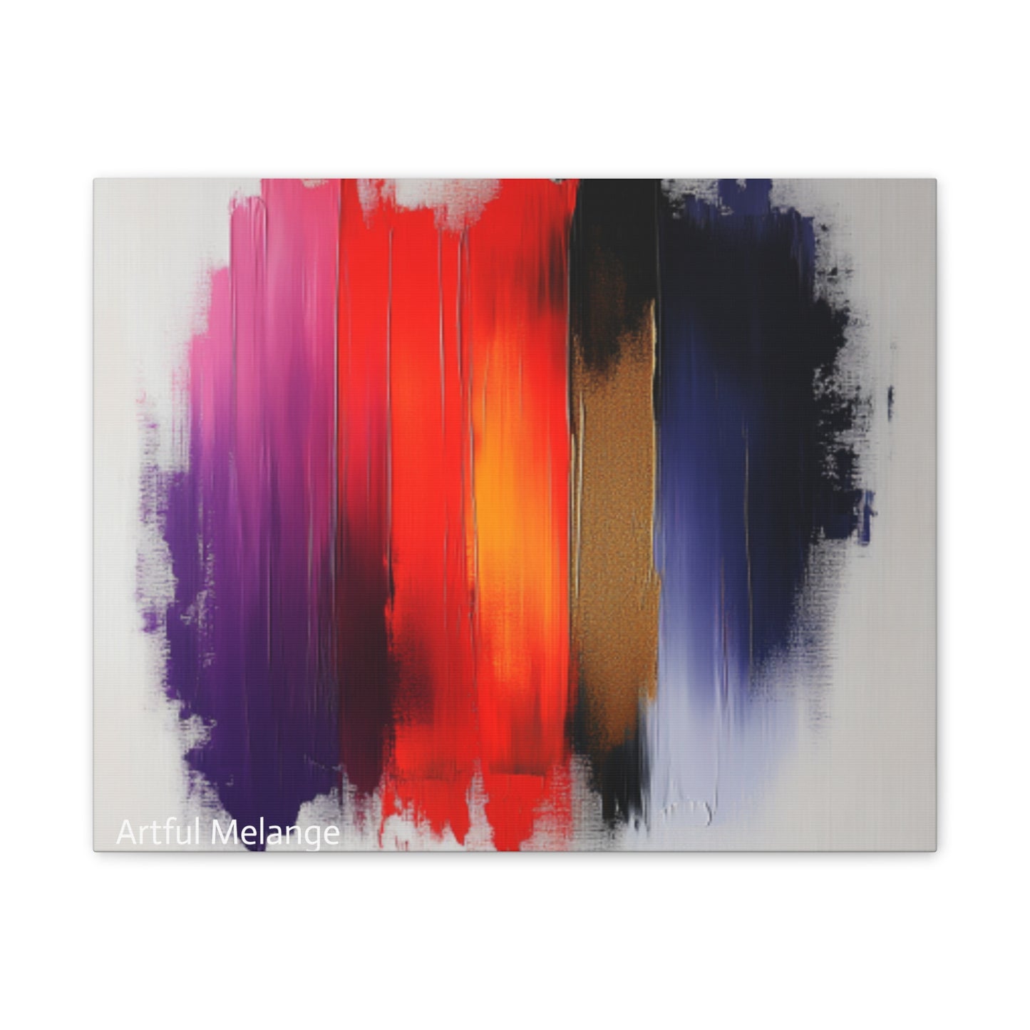 Acrylic Abstract Canvas Print - Homage to the Divine Nine/Red White Purple and Gold 3