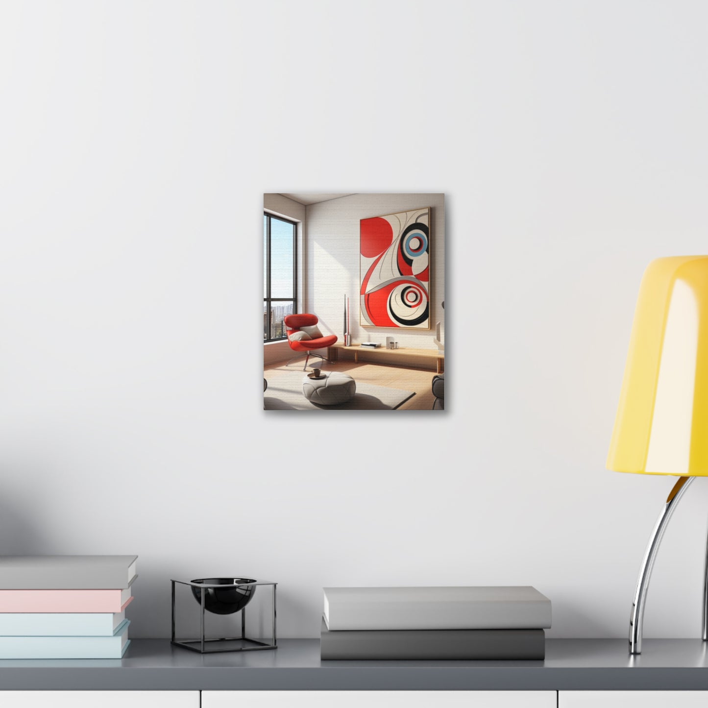 Crimson Elegance: A Symphony of Sophistication Canvas Print