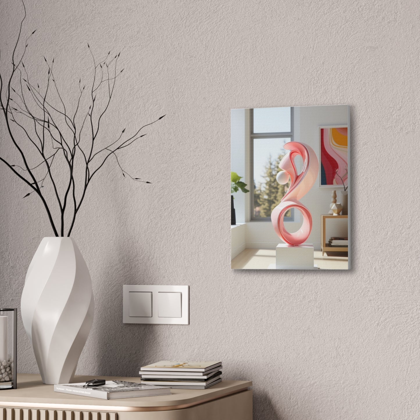 Timeless Elegance: Refined Pink Hues Canvas Print for Sophisticated Living Spaces