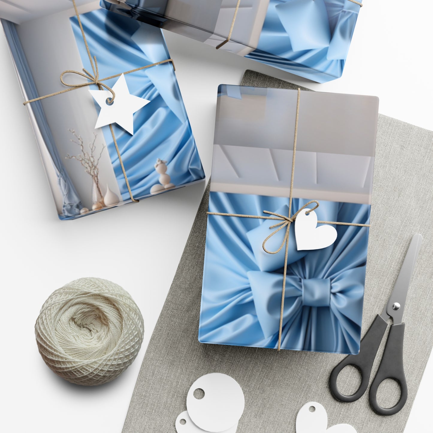 Elegant Blue Holiday Wrapping Paper Collection – Elevate Your Gifts with Sophisticated Style