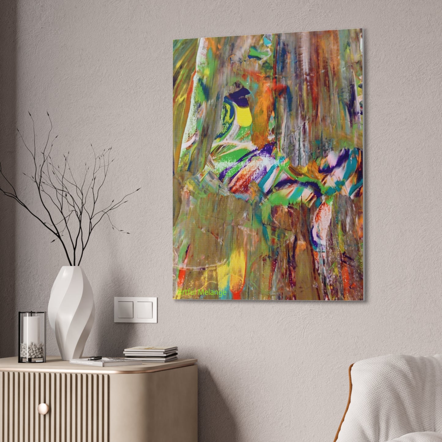 Acrylic Abstract Canvas Print - Richly Textured Artistry