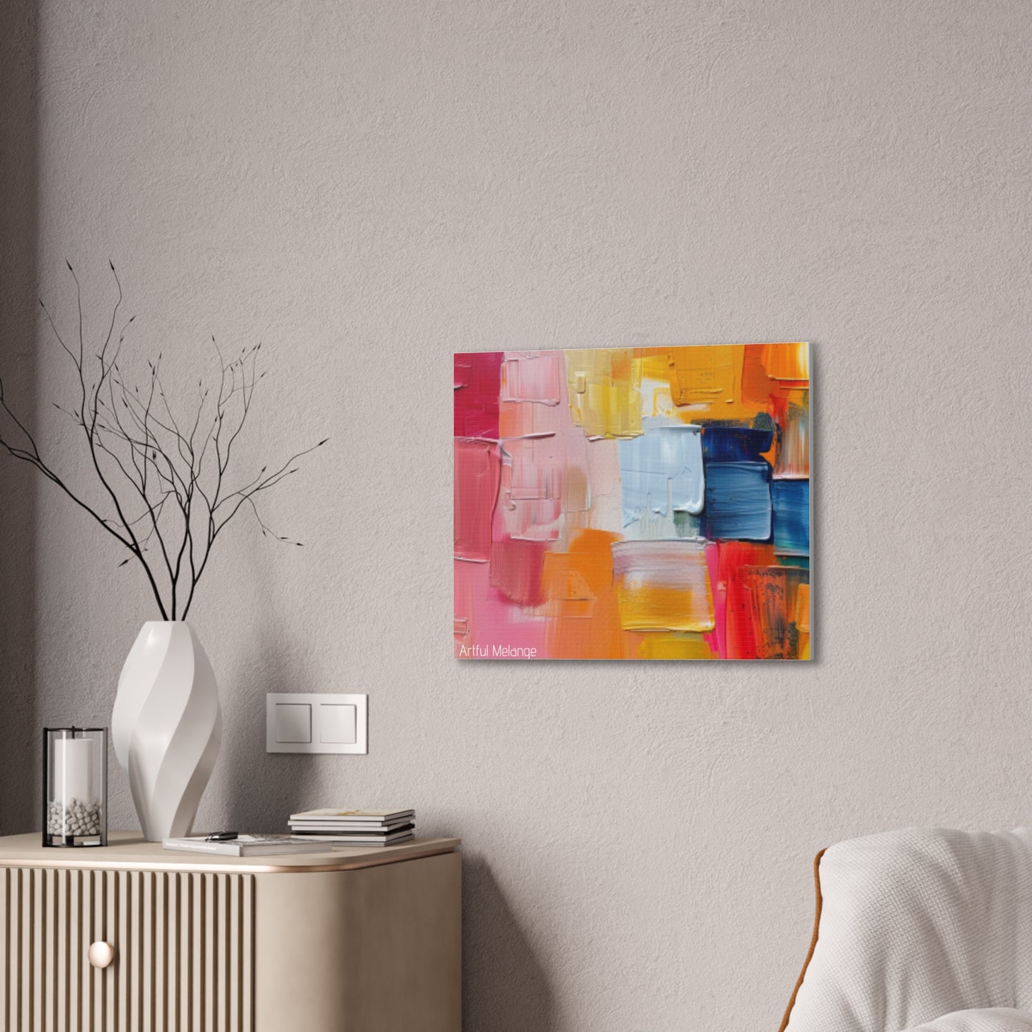 Primary Elegance: A Symphony of Sophistication Canvas Print