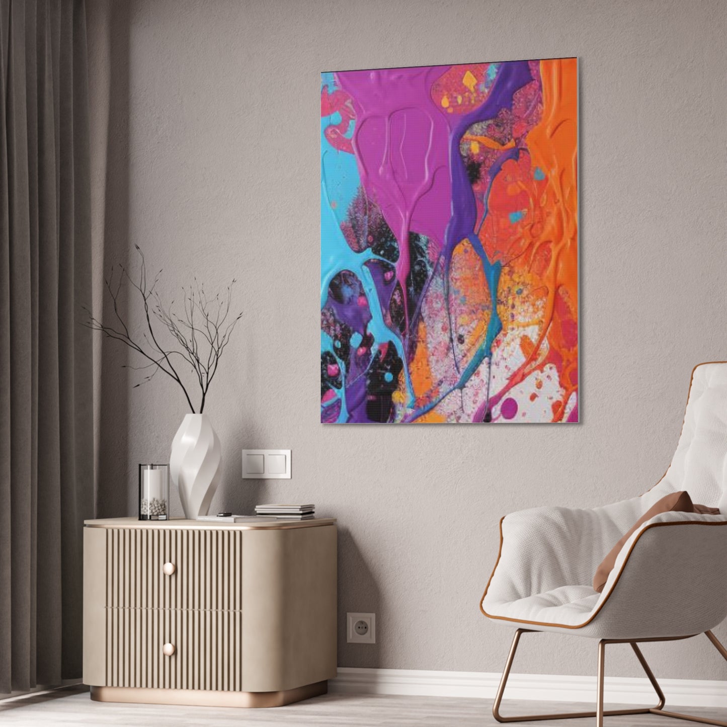 Primary Elegance: A Symphony of Sophistication Canvas Print