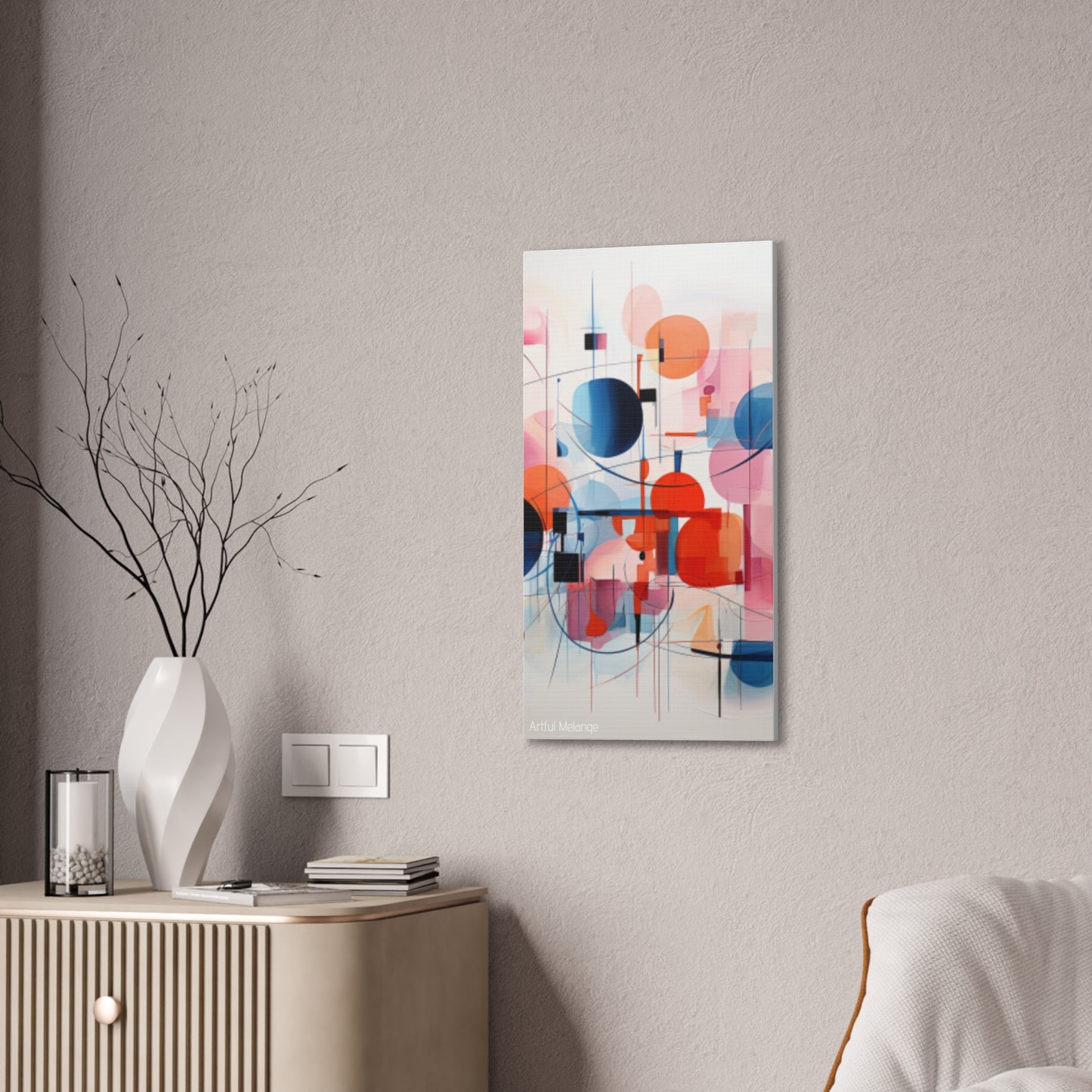 Primary Elegance: A Symphony of Sophistication Canvas Print