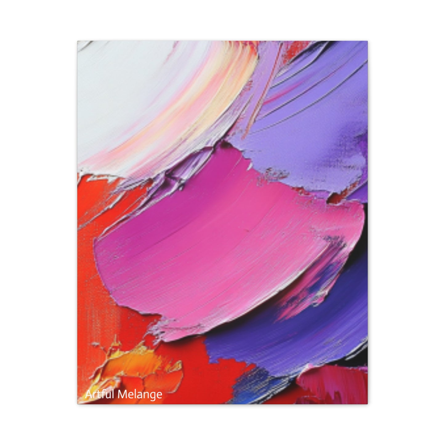 Acrylic Abstract Canvas Print - Homage to the Divine Nine/Red White Purple and Gold 10