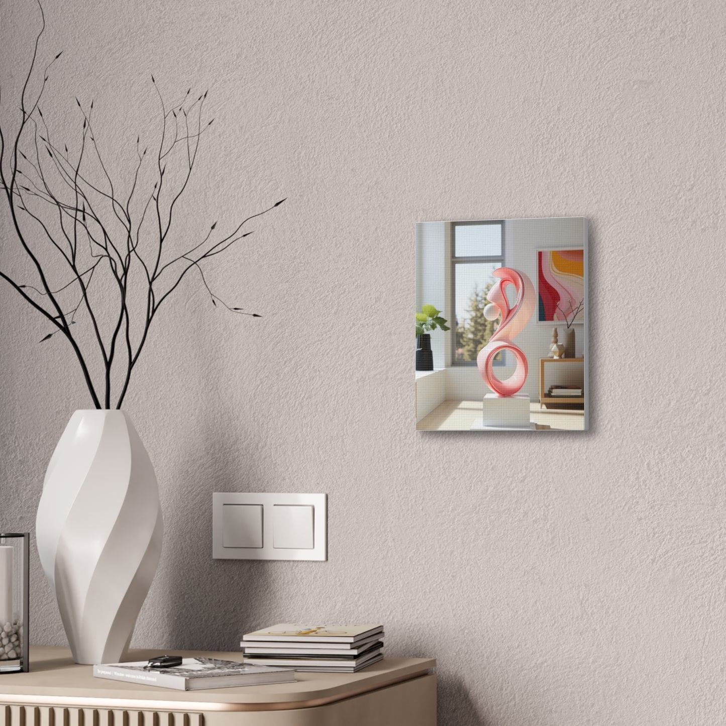 Timeless Elegance: Refined Pink Hues Canvas Print for Sophisticated Living Spaces