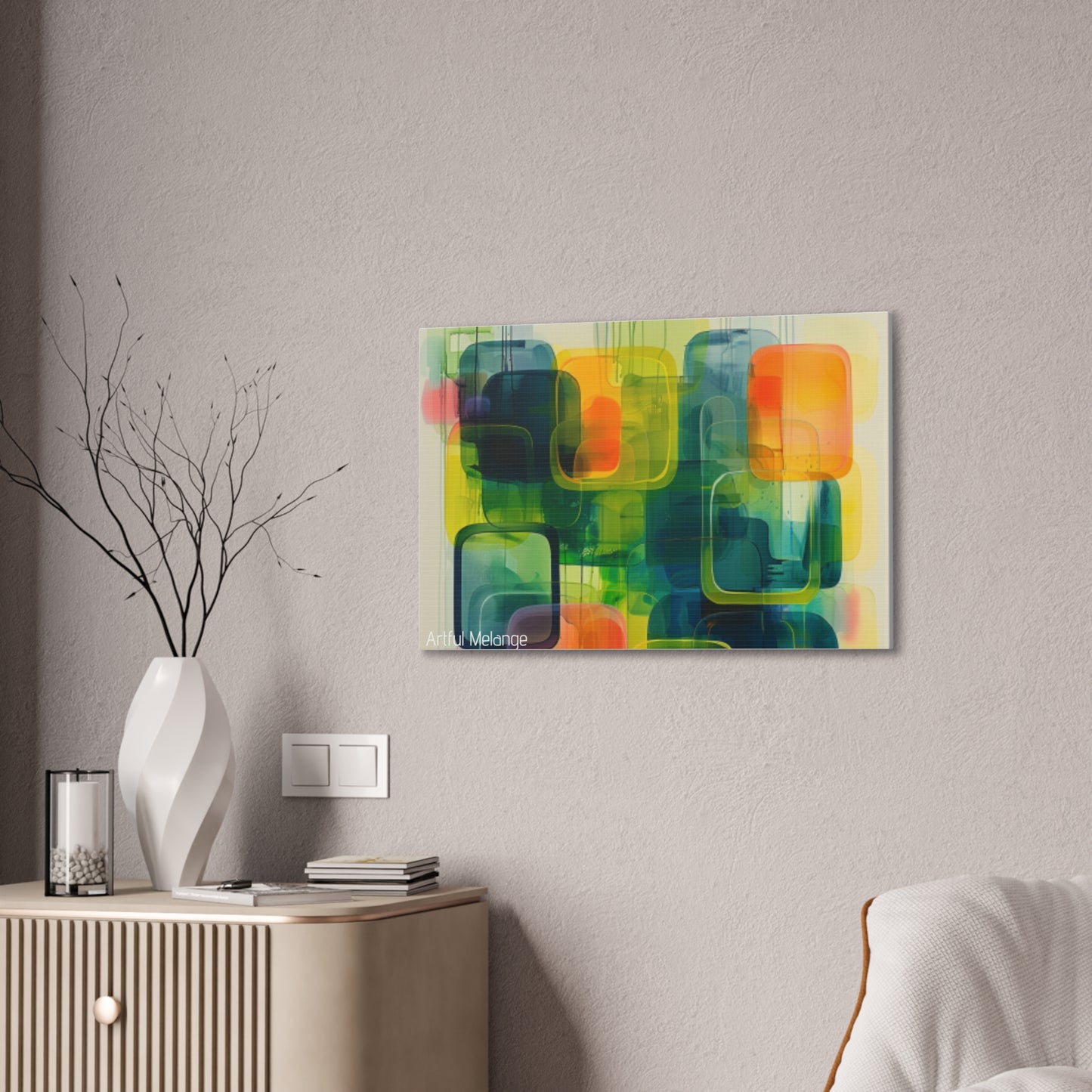 Primary Elegance: A Symphony of Sophistication Canvas Print