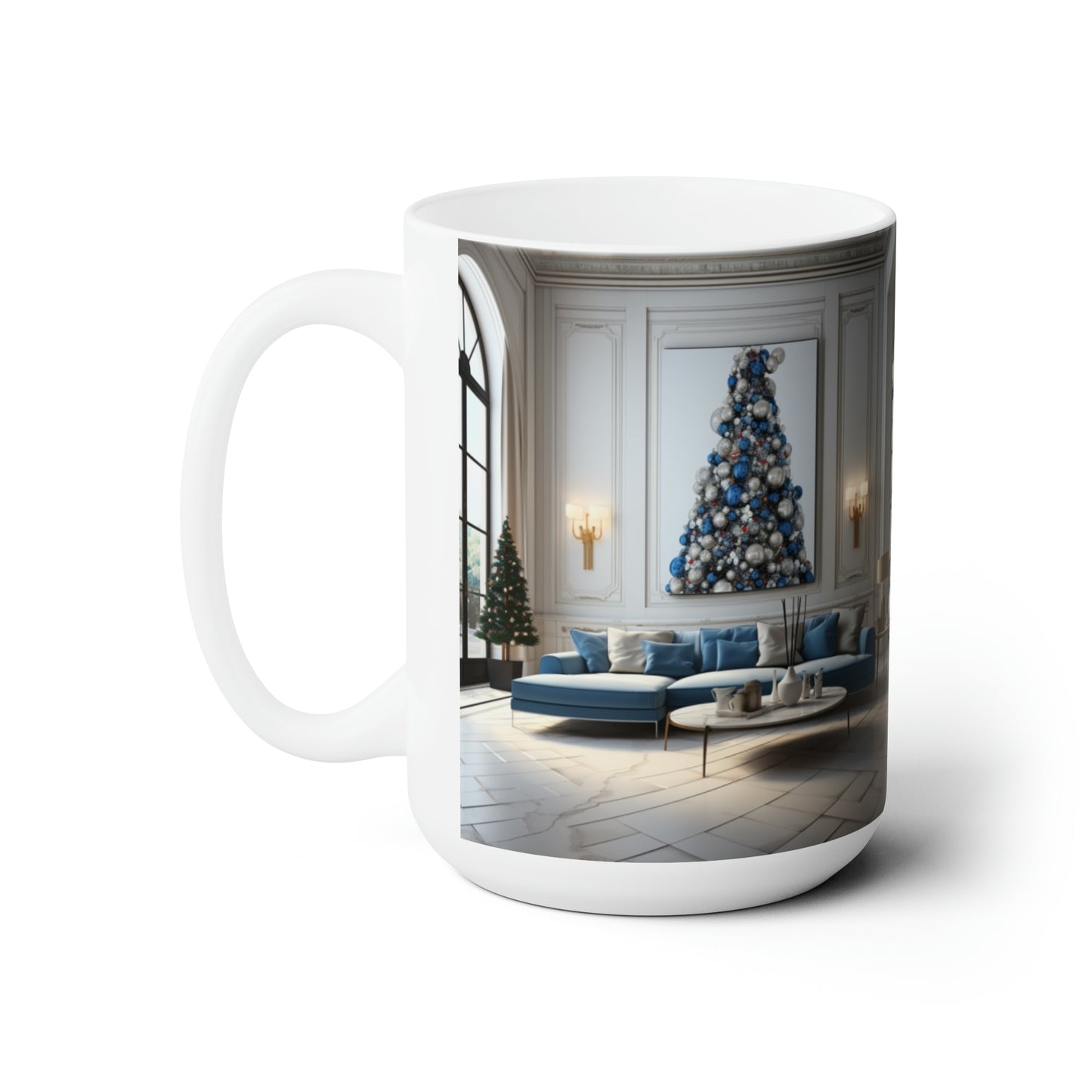 Cozy Holiday Mugs: Embrace the Season with Our Festive Living Scenes 15oz