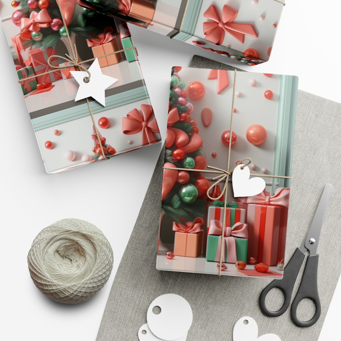 Elegant Pink Holiday Wrapping Paper Collection – Elevate Your Gifts with Sophisticated Style