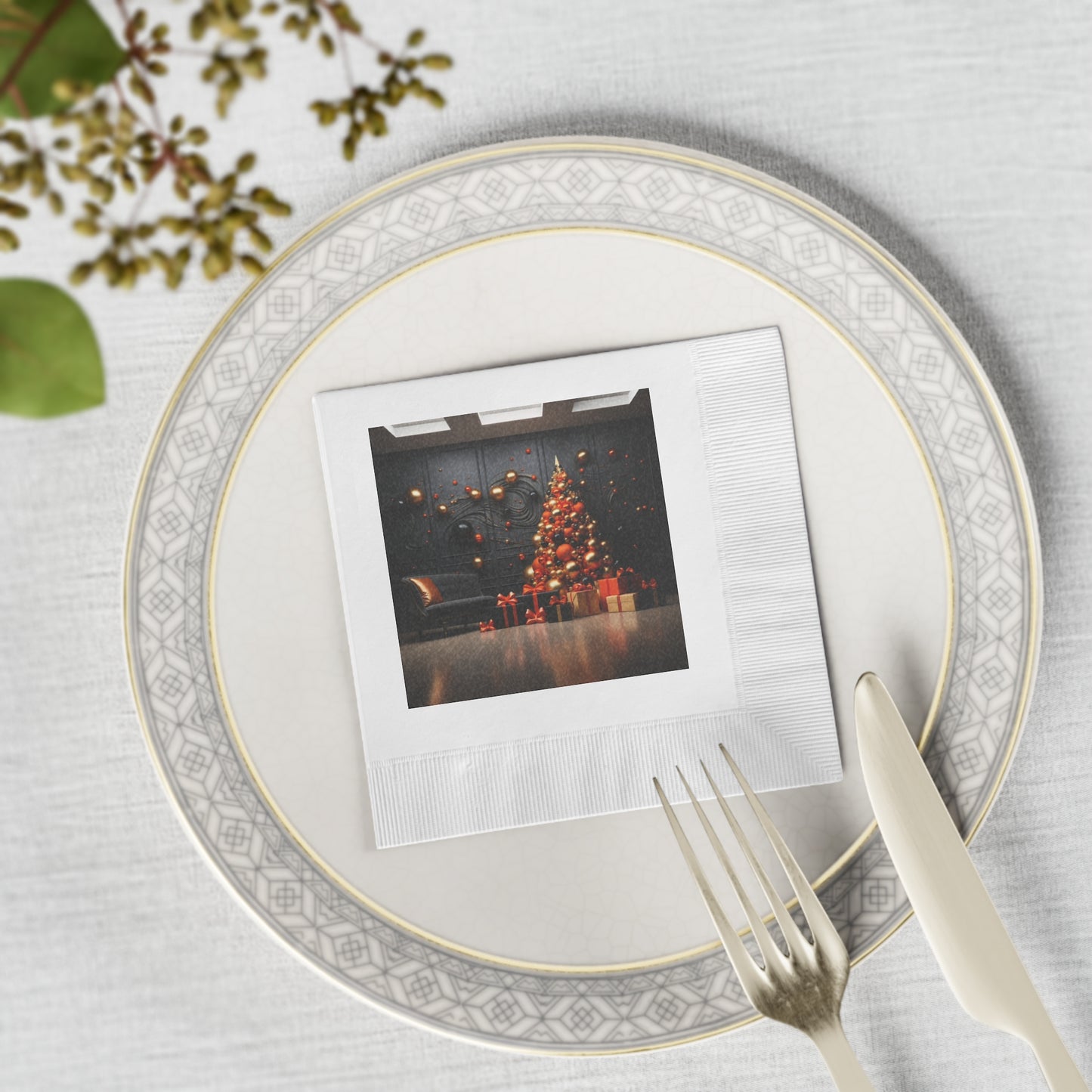 Dynamic Holiday Napkins for Sophisticated Living Spaces