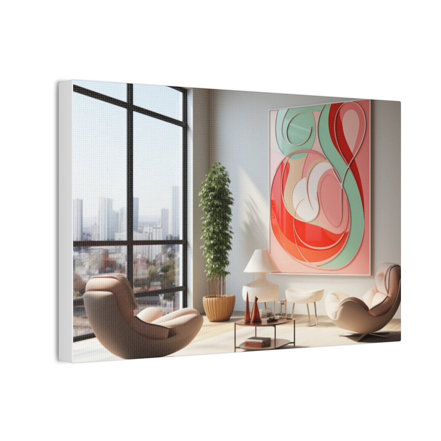 Timeless Elegance: Refined Pink Hues Canvas Print for Sophisticated Living Spaces