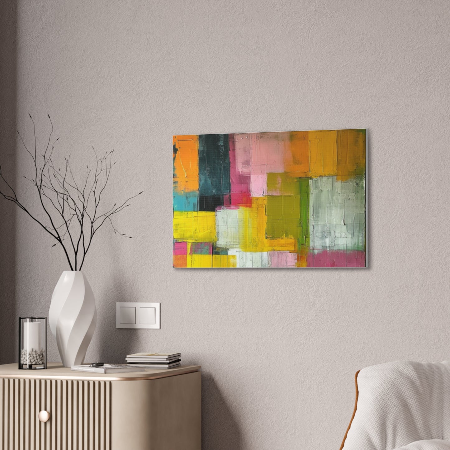 Primary Elegance: A Symphony of Sophistication Canvas Print