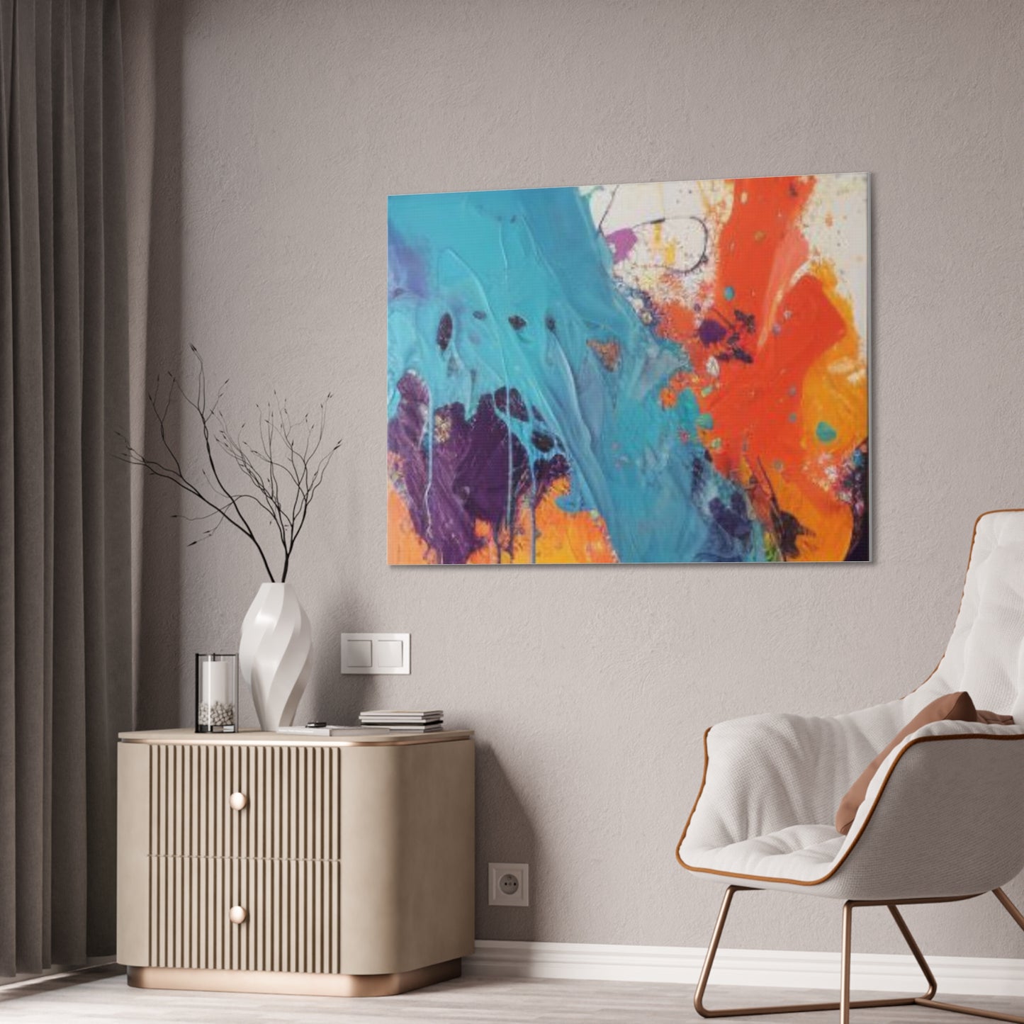 Primary Elegance: A Symphony of Sophistication Canvas Print