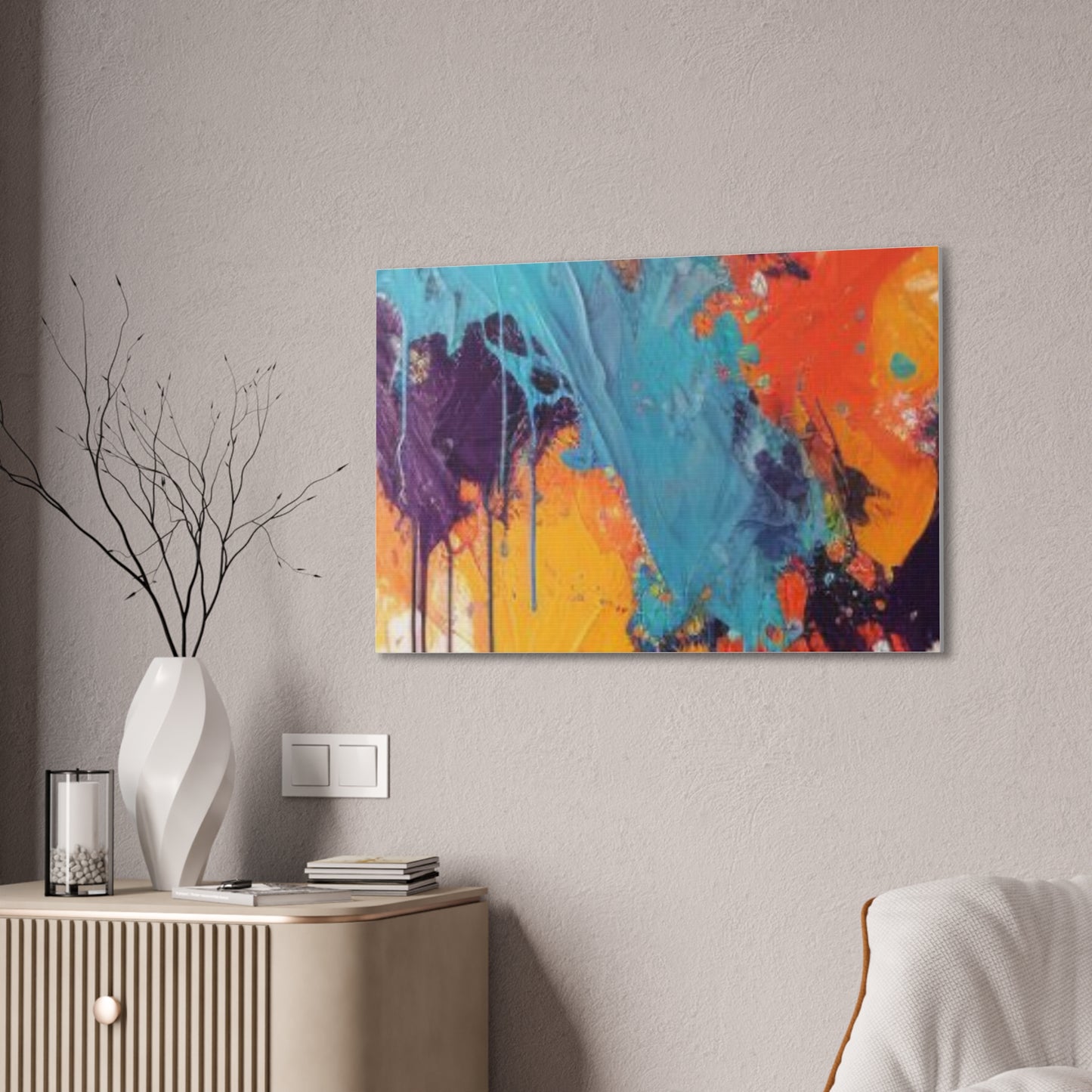 Primary Elegance: A Symphony of Sophistication Canvas Print