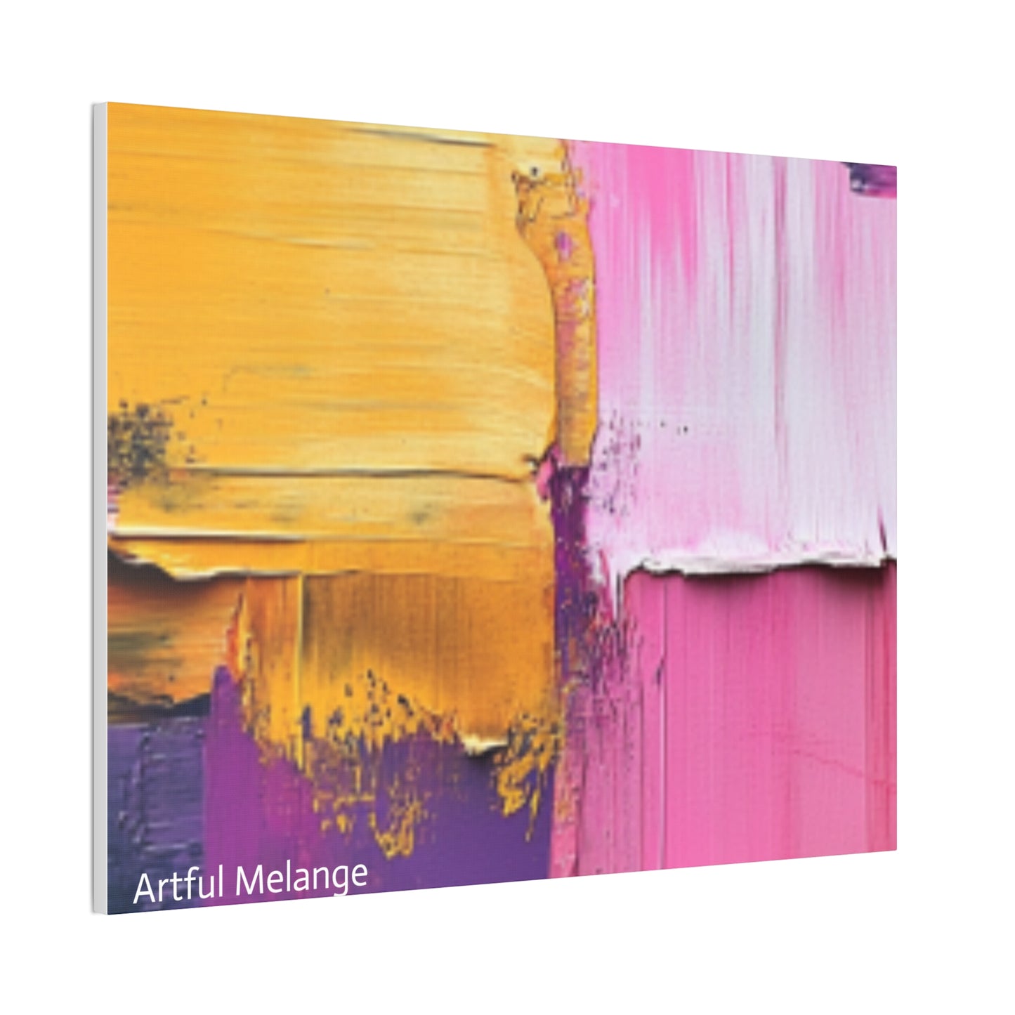 Acrylic Abstract Canvas Print - Homage to the Divine Nine/Gold Purple Pink and Green 5