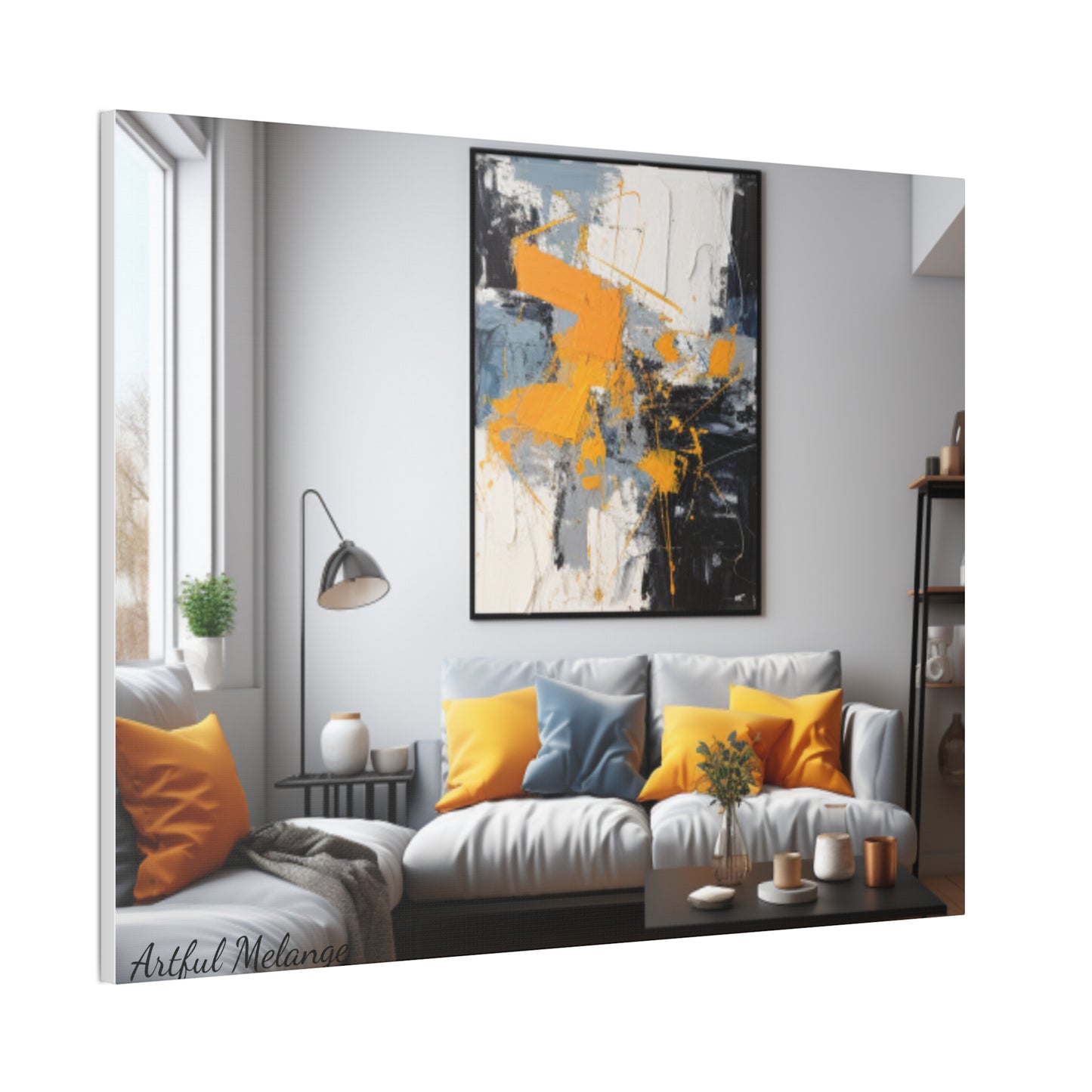 Timeless Elegance: Refined Yellow Hues Canvas Print for Sophisticated Living Spaces