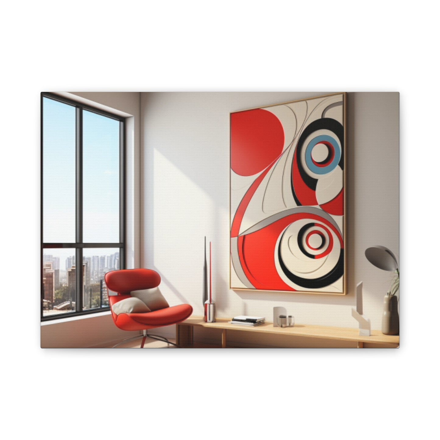 Crimson Elegance: A Symphony of Sophistication Canvas Print