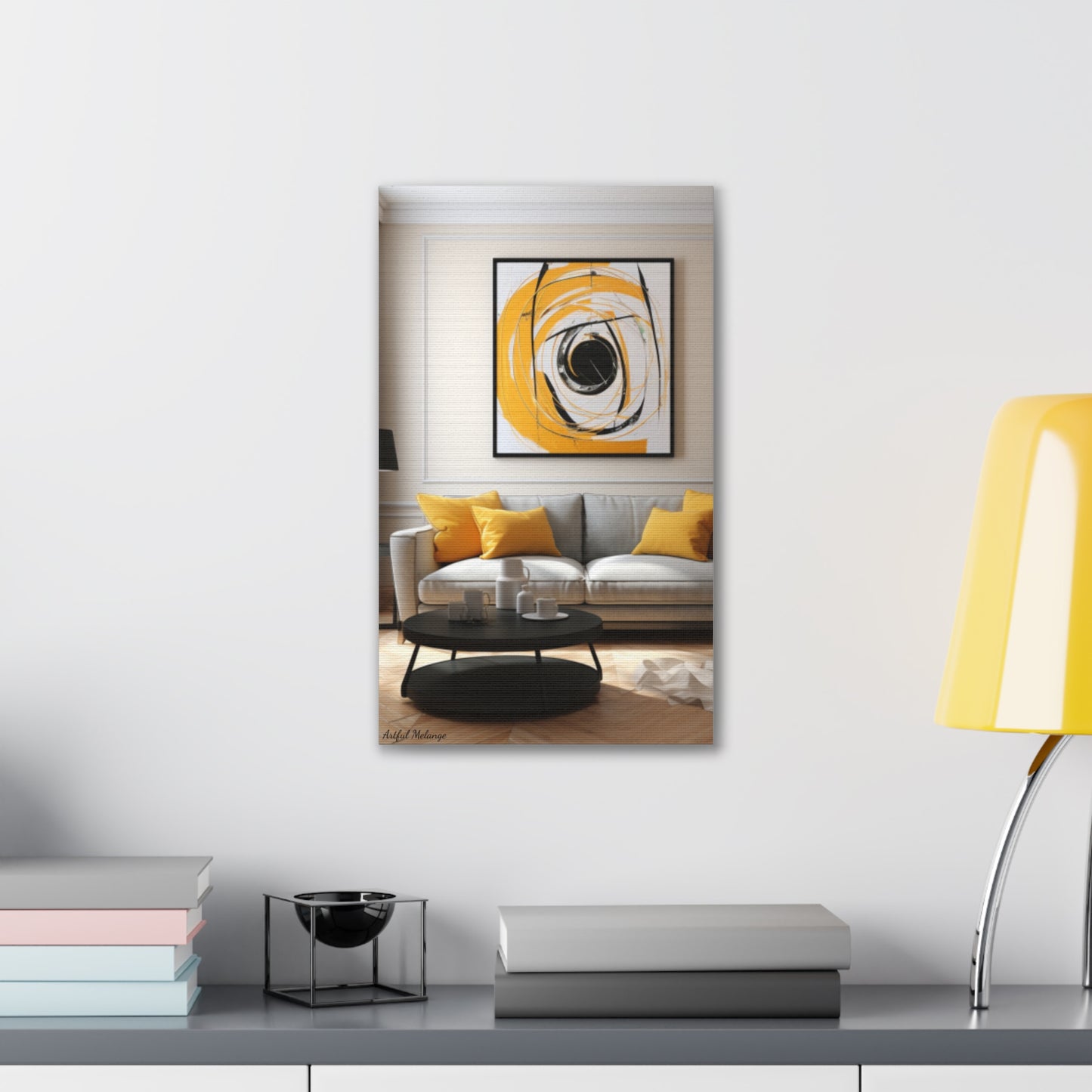 Timeless Elegance: Refined Yellow Hues Canvas Print for Sophisticated Living Spaces