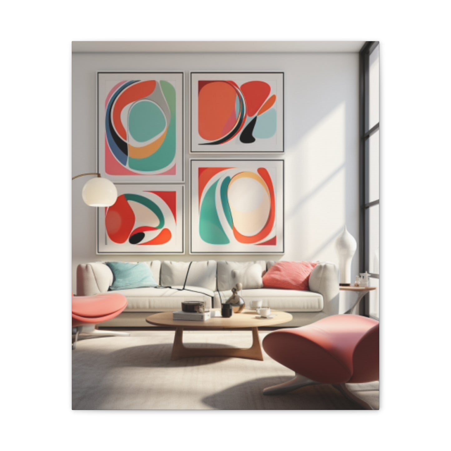 Timeless Elegance: Refined Pink Hues Canvas Print for Sophisticated Living Spaces