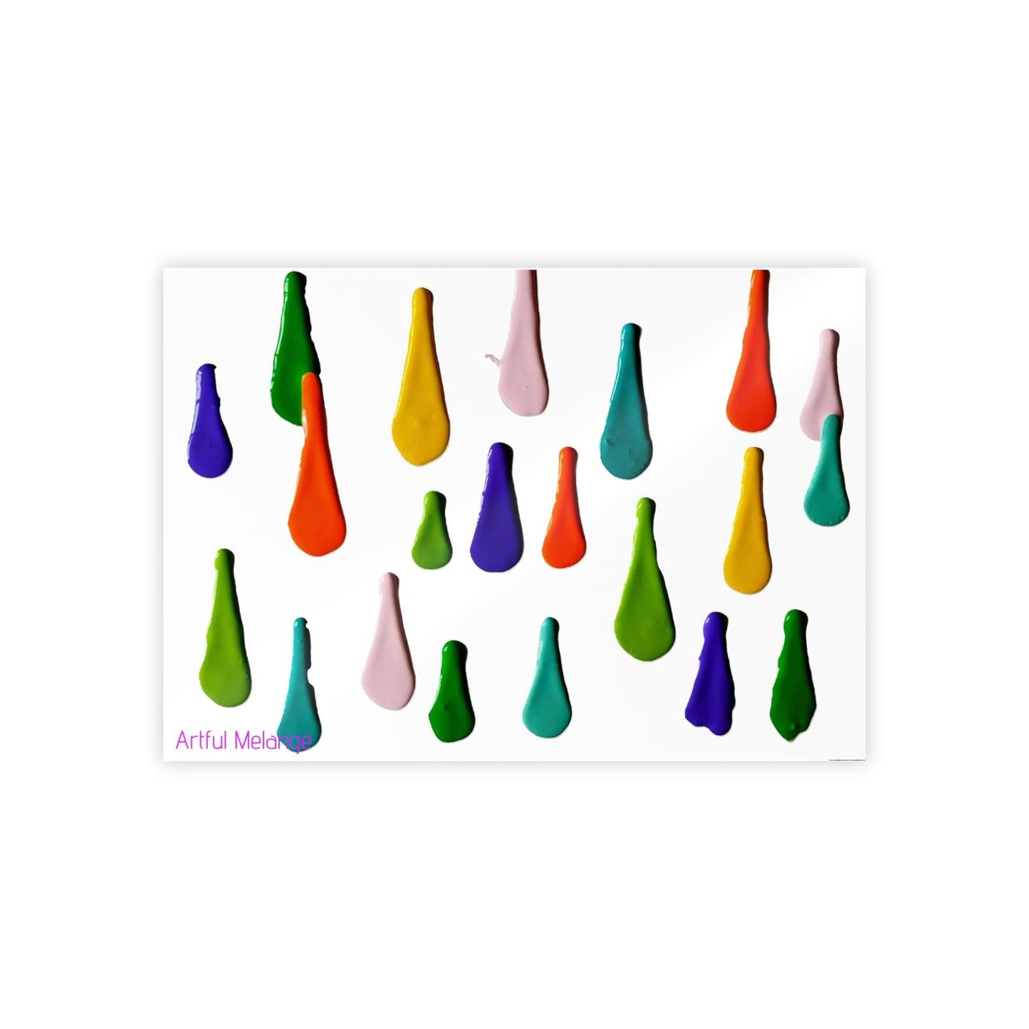 Gleaming Acrylic Abstract Poster: A Spectrum of Colorful Elegance