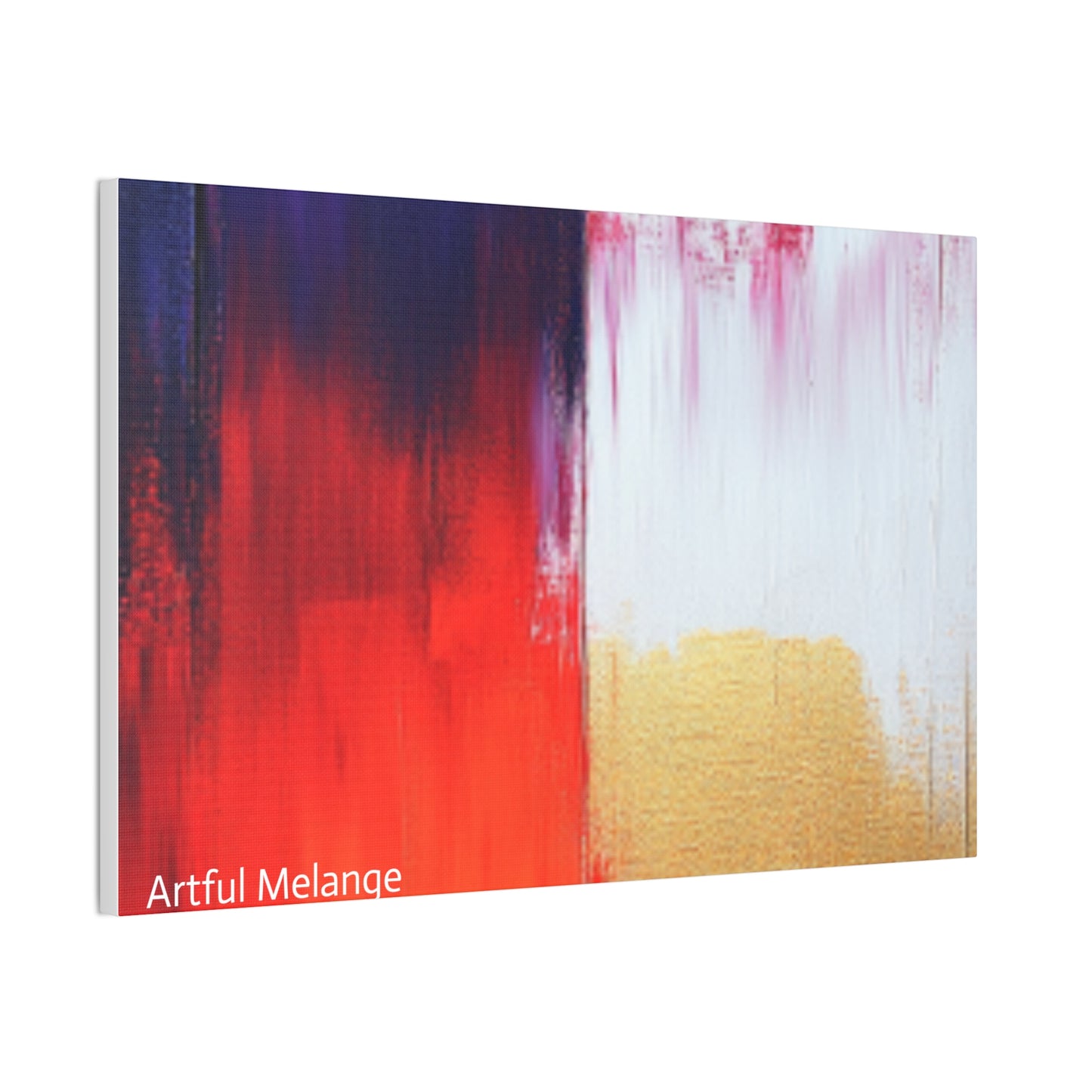 Acrylic Abstract Canvas Print - Homage to the Divine Nine/Red White Purple and Gold 2