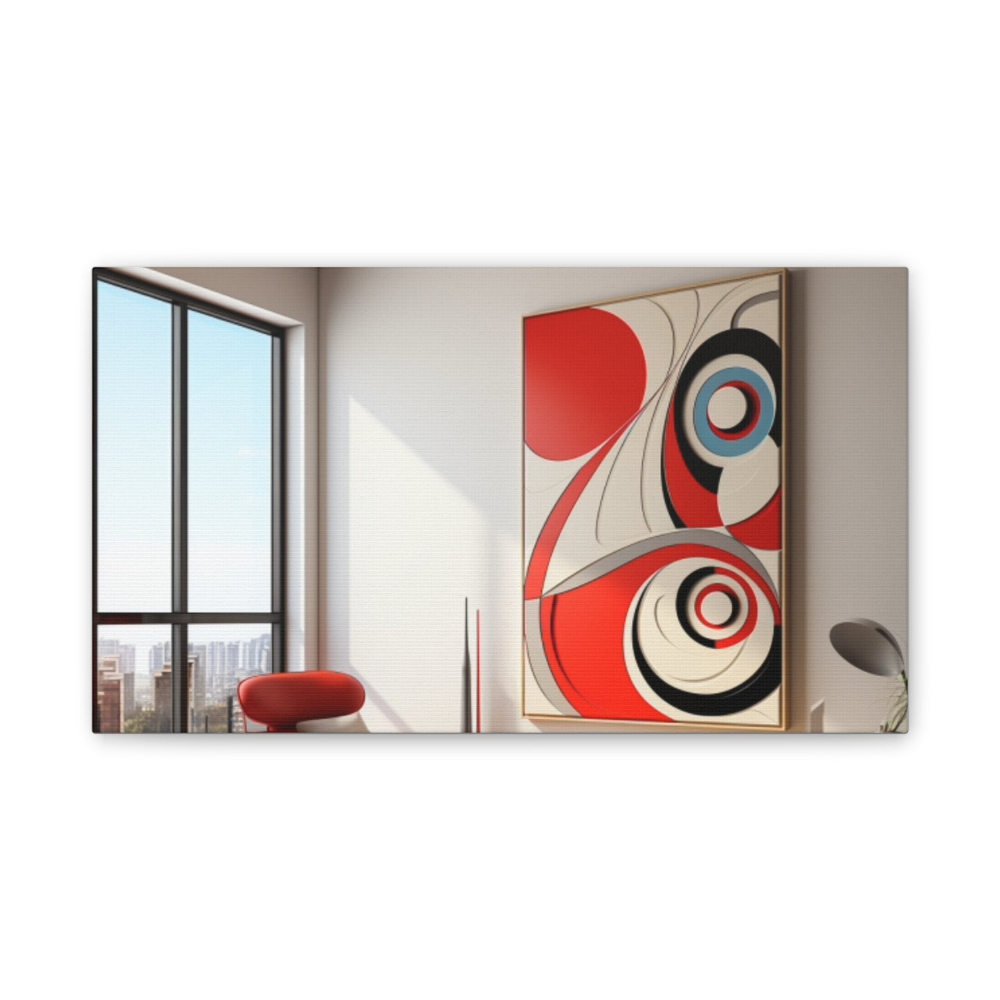 Crimson Elegance: A Symphony of Sophistication Canvas Print