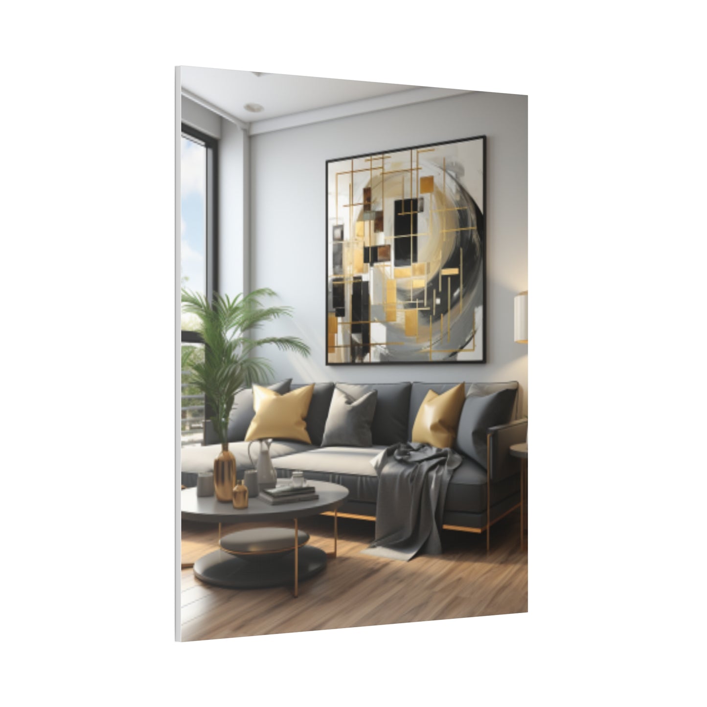 Gold and Black Elegance: A Symphony of Sophistication Canvas Print