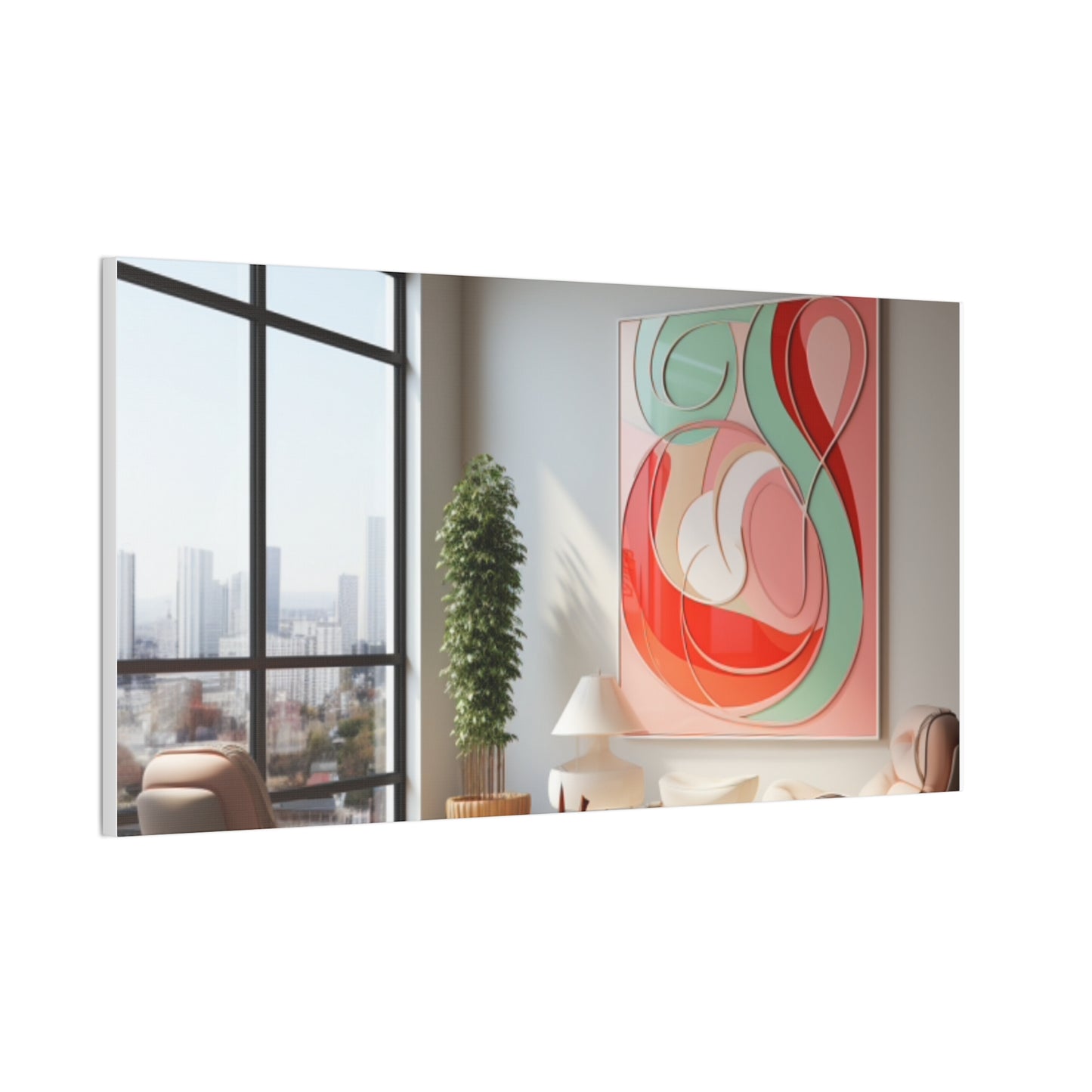 Timeless Elegance: Refined Pink Hues Canvas Print for Sophisticated Living Spaces