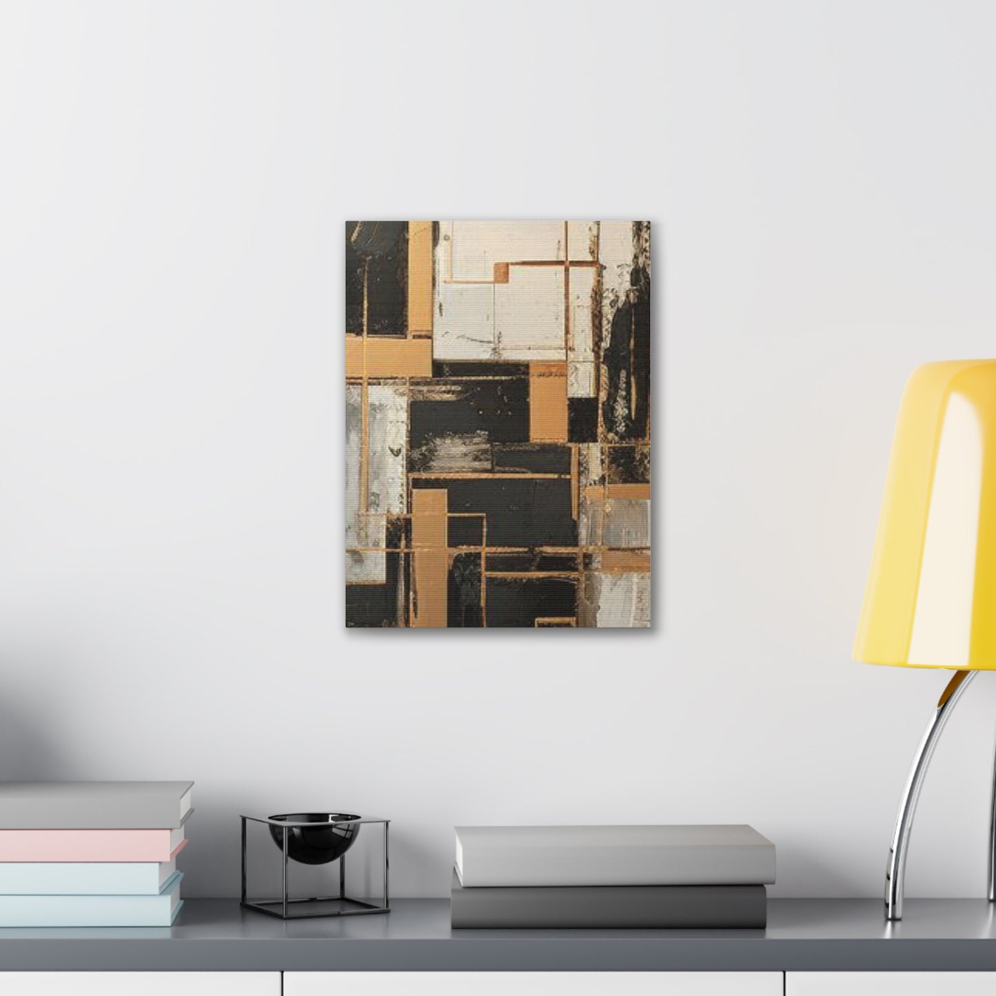 Gold and Black Elegance: A Symphony of Sophistication Canvas Print