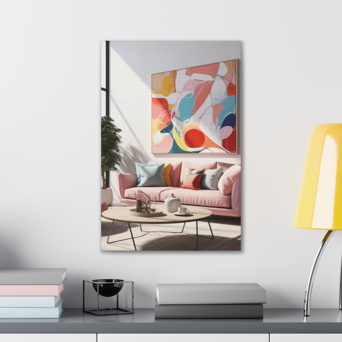 Timeless Elegance: Refined Pink Hues Canvas Print for Sophisticated Living Spaces