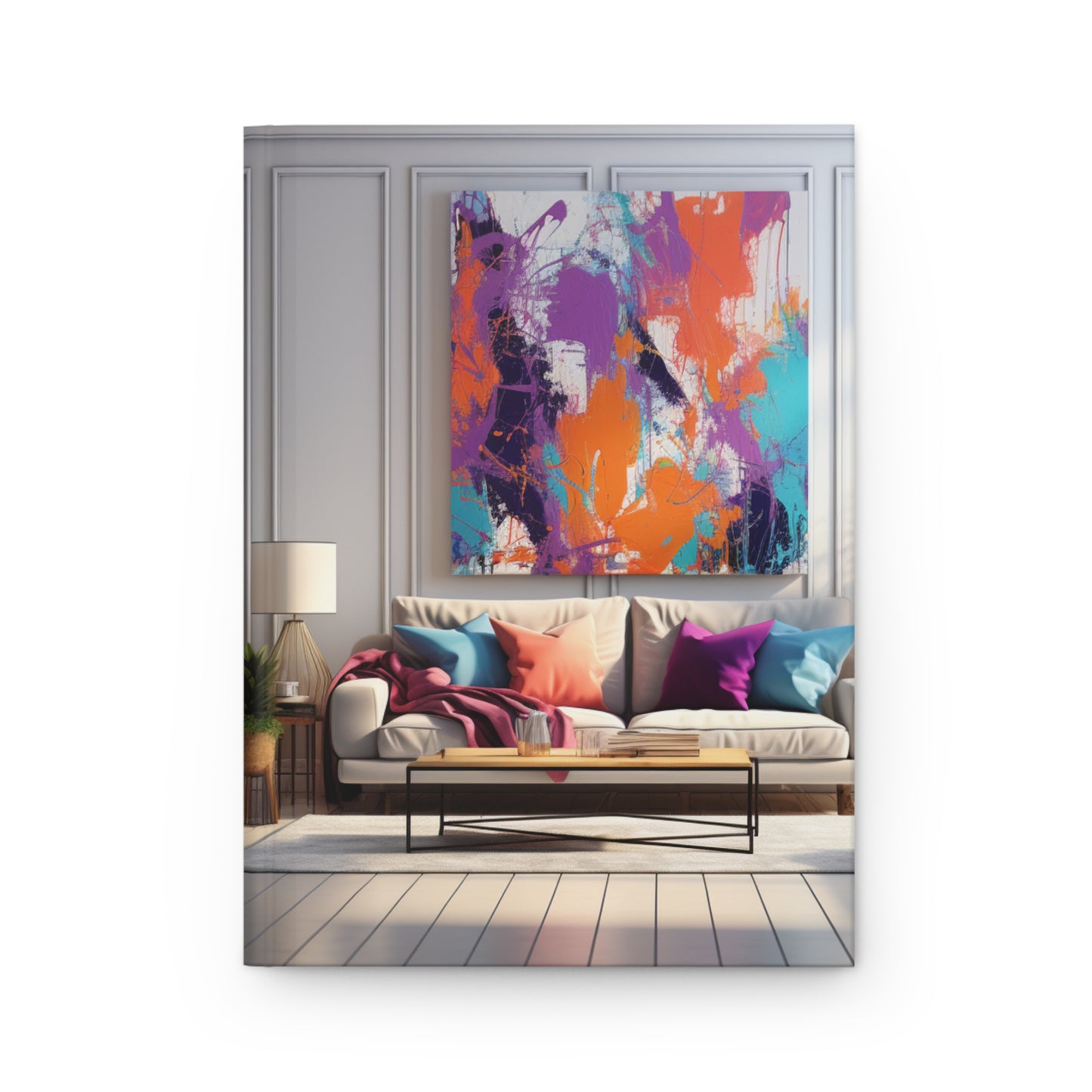 Abstract Elegance: Living Room Harmony Hardcover Journal