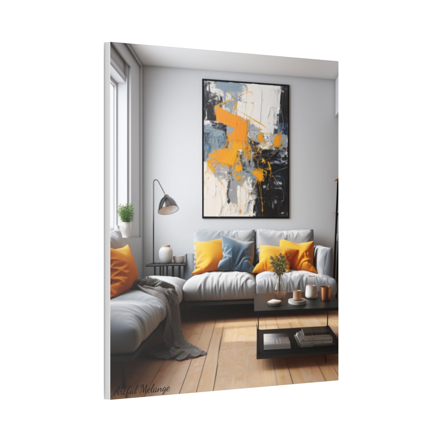 Timeless Elegance: Refined Yellow Hues Canvas Print for Sophisticated Living Spaces