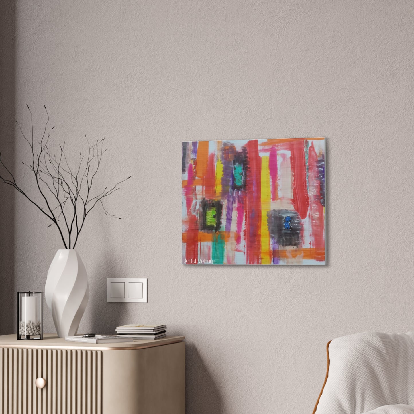 Primary Elegance: A Symphony of Sophistication Canvas Print