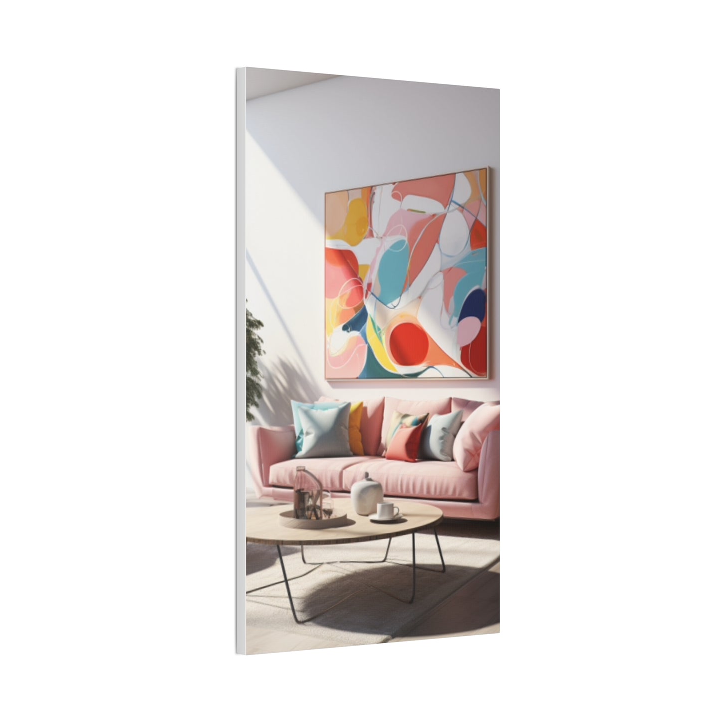 Timeless Elegance: Refined Pink Hues Canvas Print for Sophisticated Living Spaces