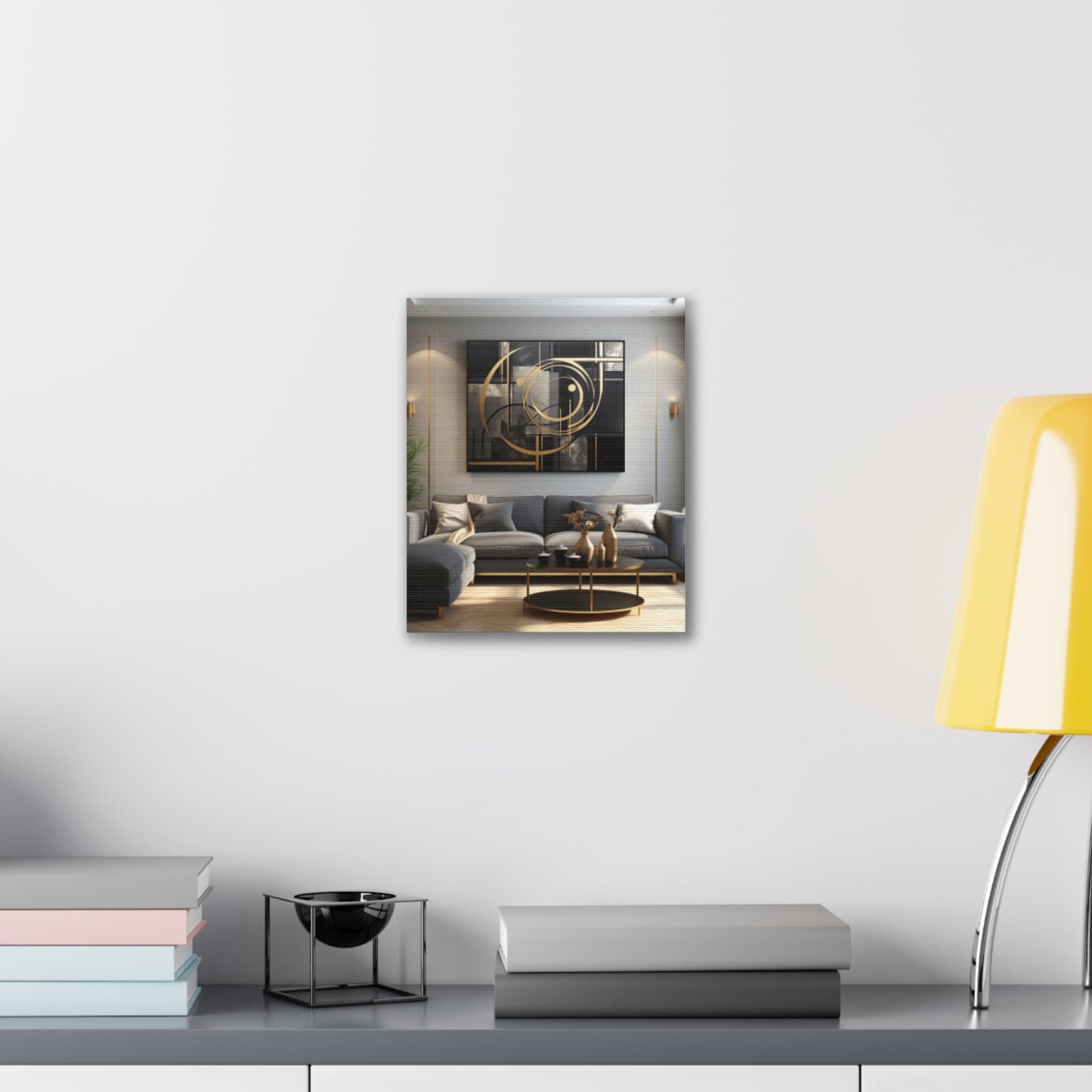 Gold and Black  Elegance: A Symphony of Sophistication Canvas Print