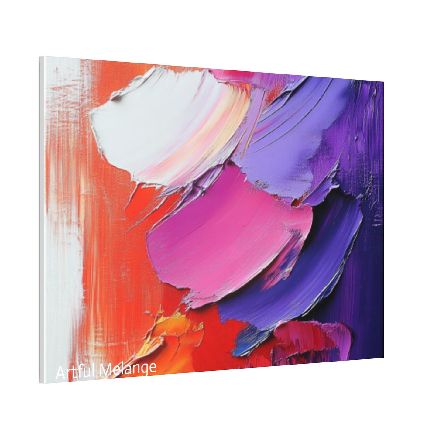 Acrylic Abstract Canvas Print - Homage to the Divine Nine/Red White Purple and Gold 10