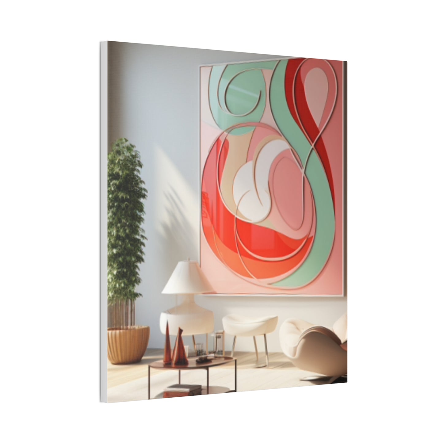 Timeless Elegance: Refined Pink Hues Canvas Print for Sophisticated Living Spaces