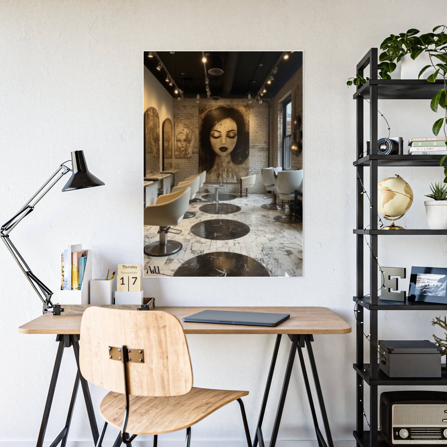 Black Hair Salon Interiors: Poster Prints Celebrating Style