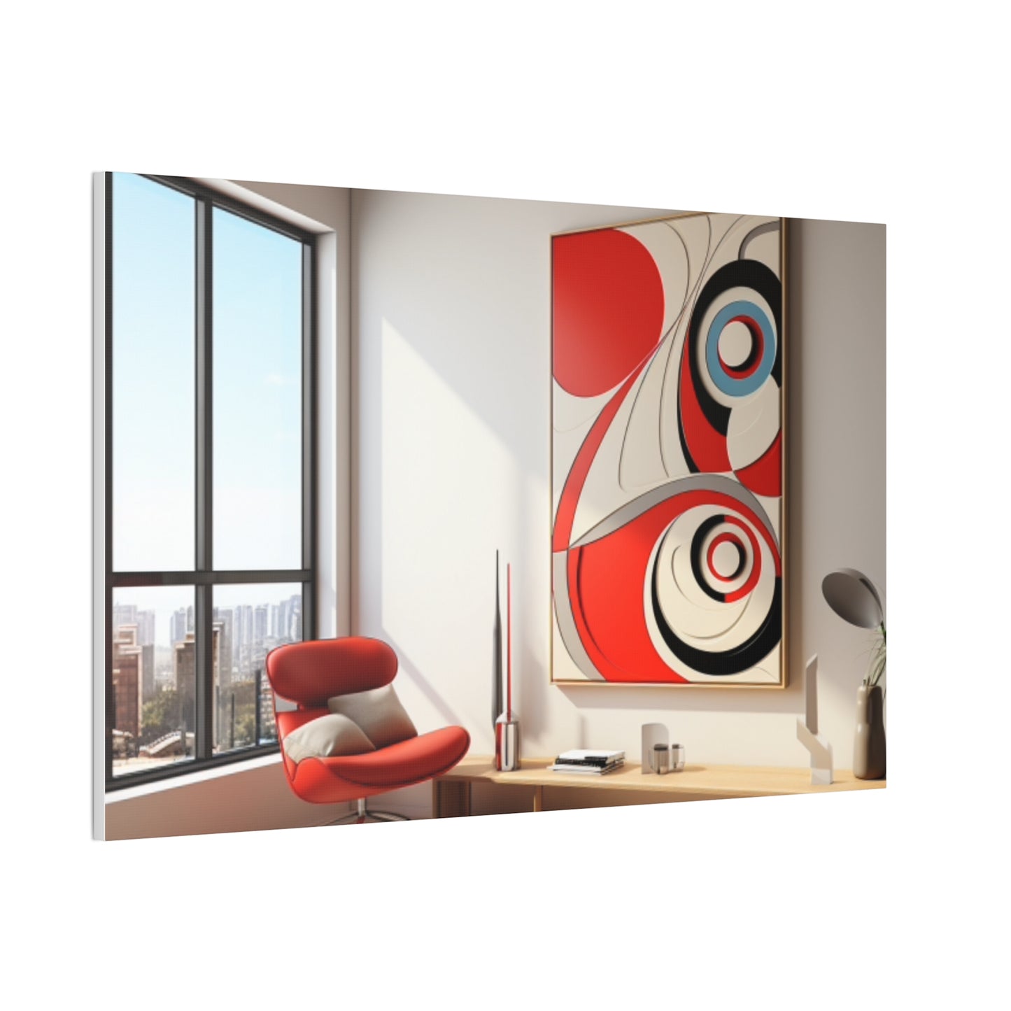 Crimson Elegance: A Symphony of Sophistication Canvas Print