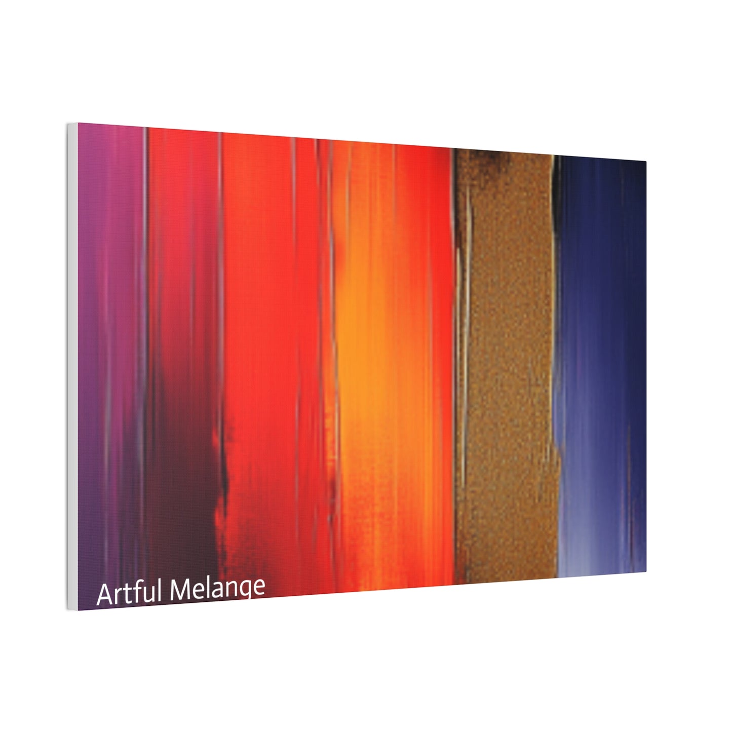 Acrylic Abstract Canvas Print - Homage to the Divine Nine/Red White Purple and Gold 3