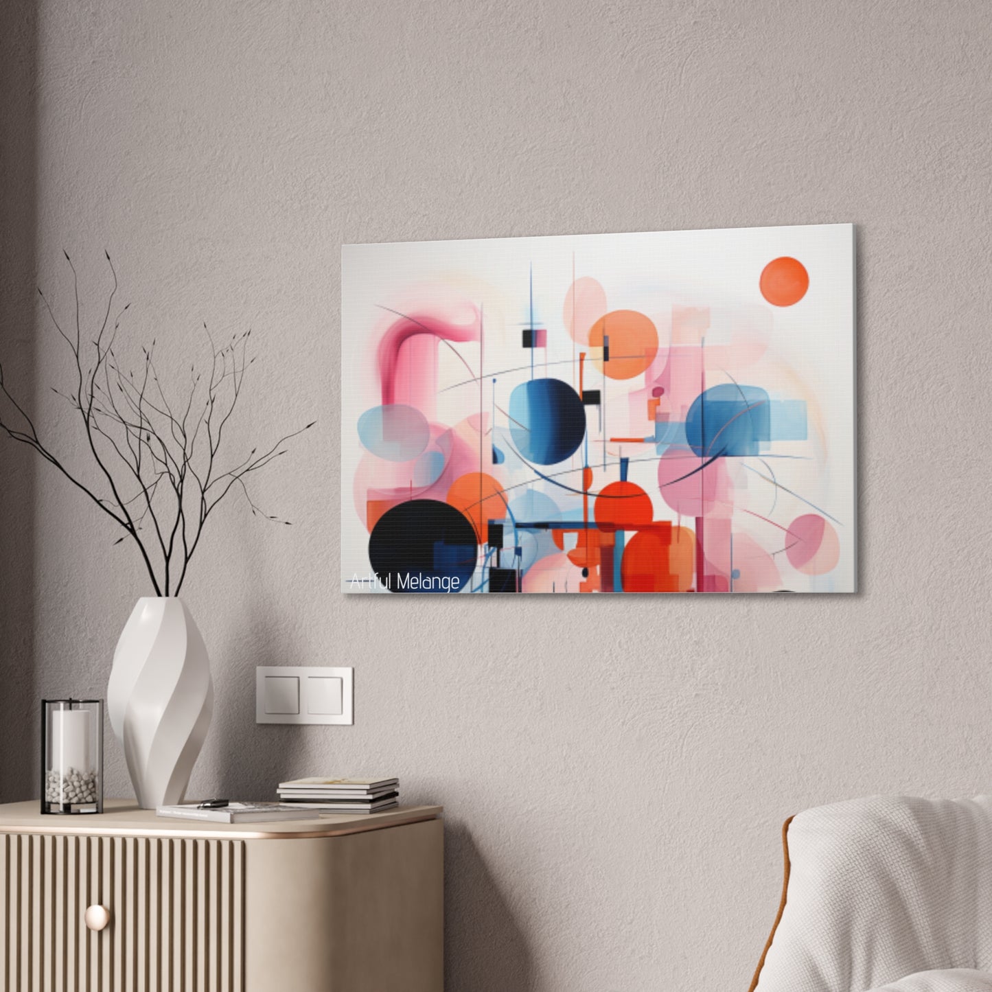 Primary Elegance: A Symphony of Sophistication Canvas Print