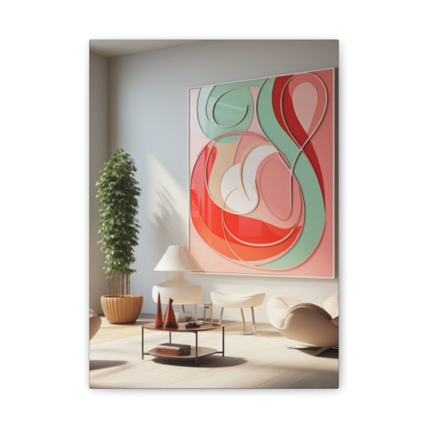 Timeless Elegance: Refined Pink Hues Canvas Print for Sophisticated Living Spaces