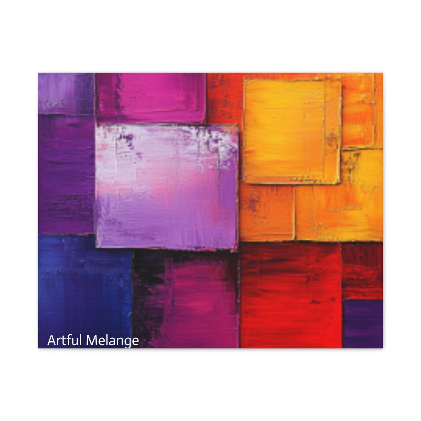 Acrylic Abstract Canvas Print - Homage to the Divine Nine/Red White Purple and Gold 8