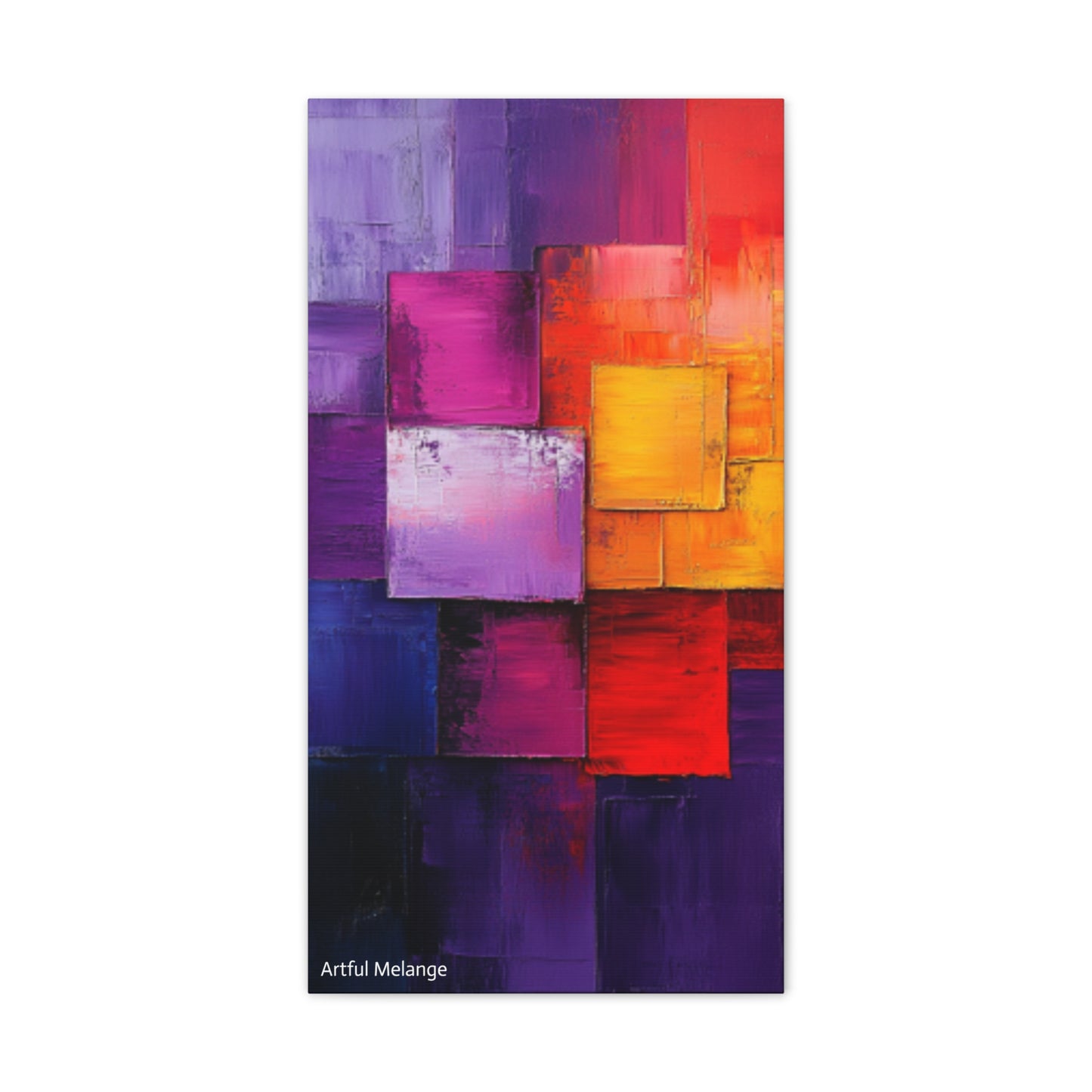 Acrylic Abstract Canvas Print - Homage to the Divine Nine/Red White Purple and Gold 8