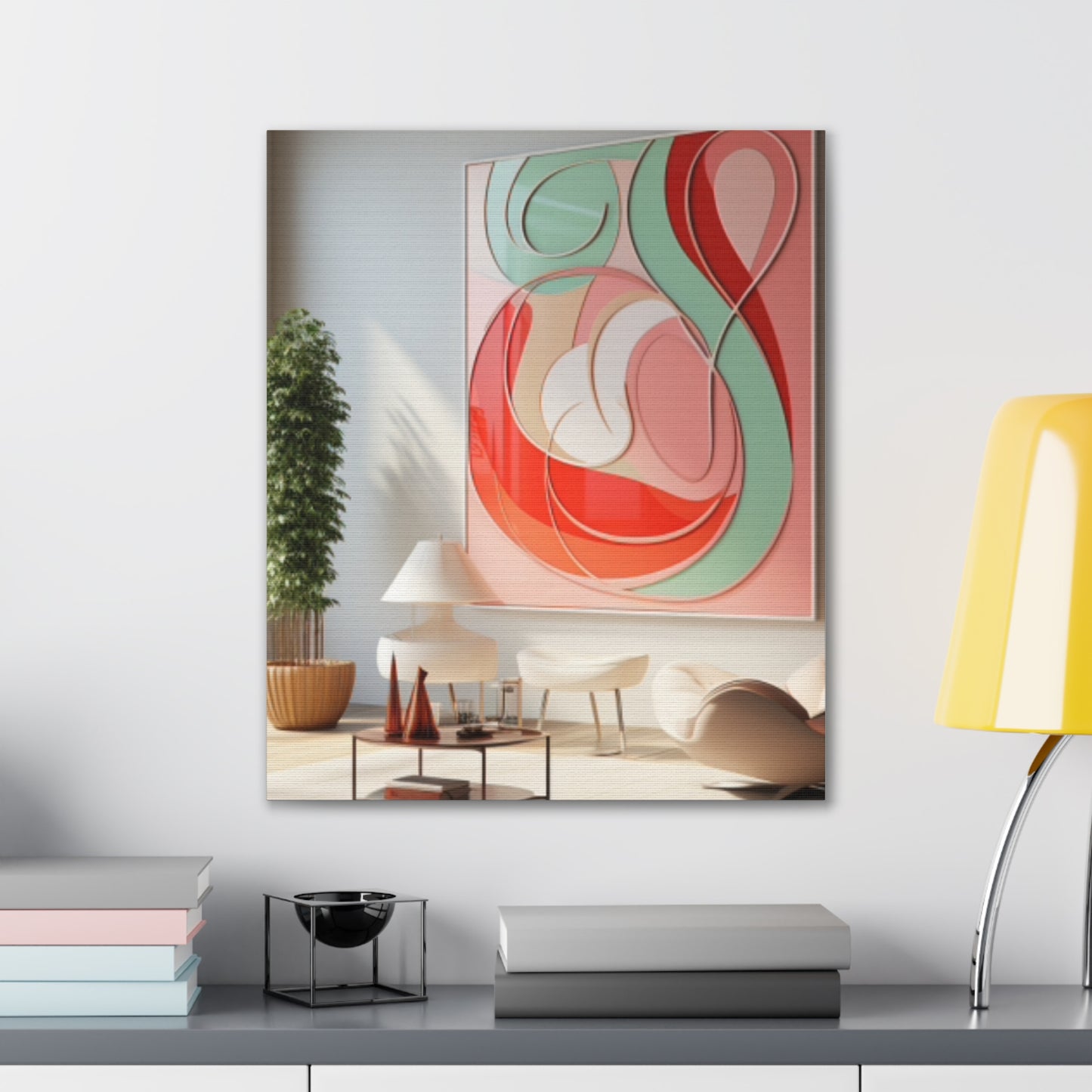 Timeless Elegance: Refined Pink Hues Canvas Print for Sophisticated Living Spaces