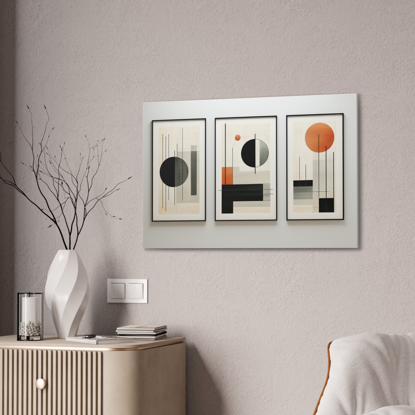 Timeless Elegance: Refined Muted Hues Canvas Print for Sophisticated Living Spaces