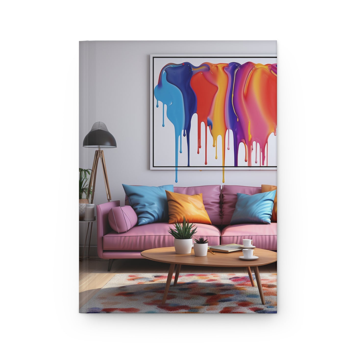 Abstract Elegance: Living Room Harmony Hardcover Journal