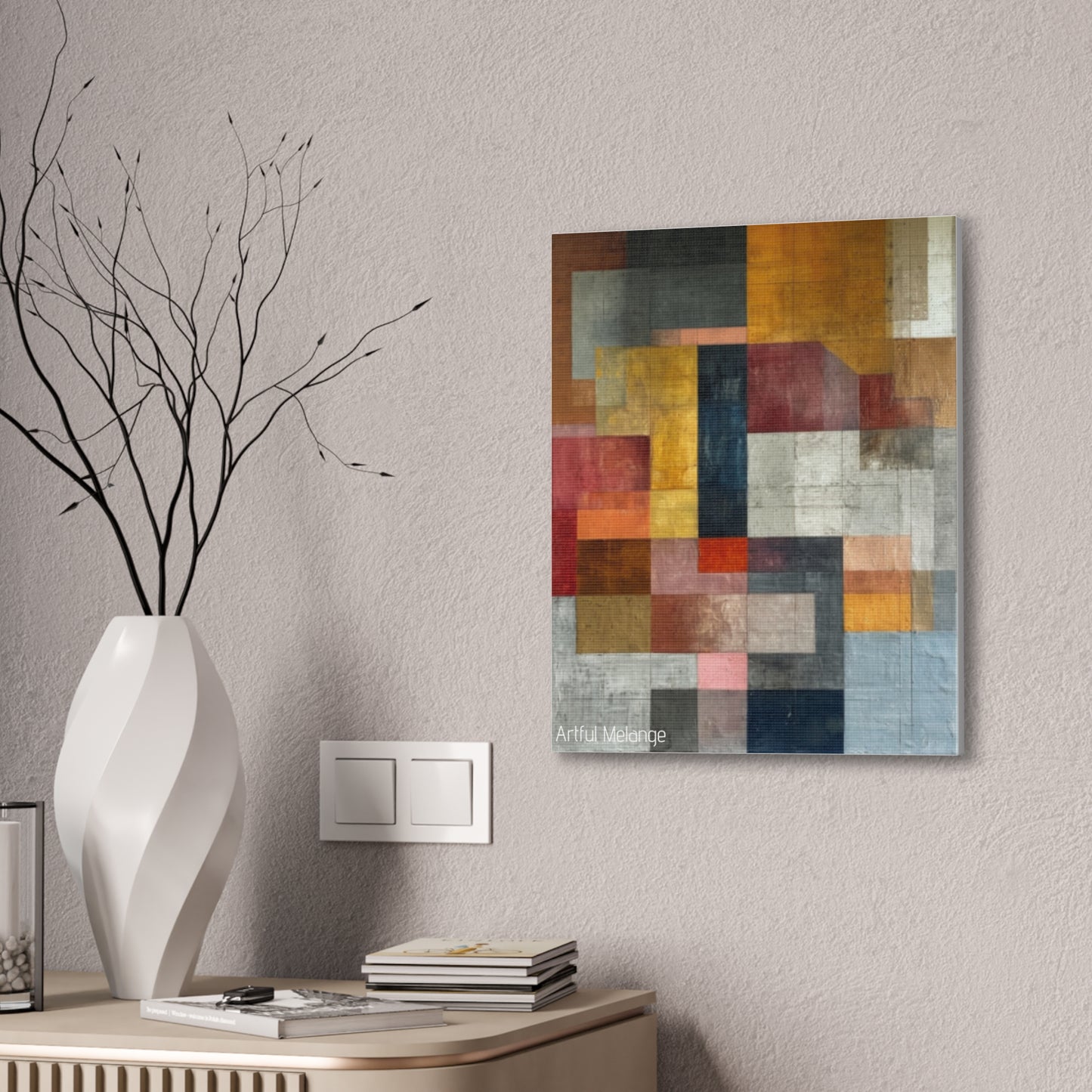 Primary Elegance: A Symphony of Sophistication Canvas Print